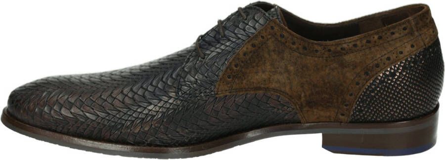 Floris van Bommel Veterschoenen Heren Schoenen Leer SFM-30161 Bruin combi