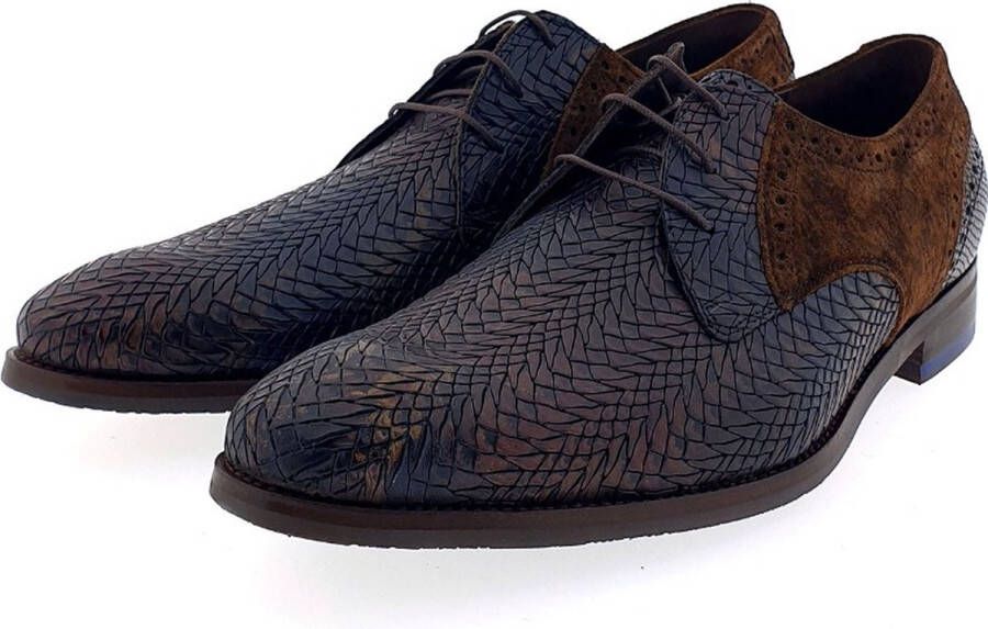 Floris van Bommel Veterschoenen Heren Schoenen Leer SFM-30161 Bruin combi