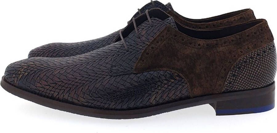 Floris van Bommel Veterschoenen Heren Schoenen Leer SFM-30161 Bruin combi