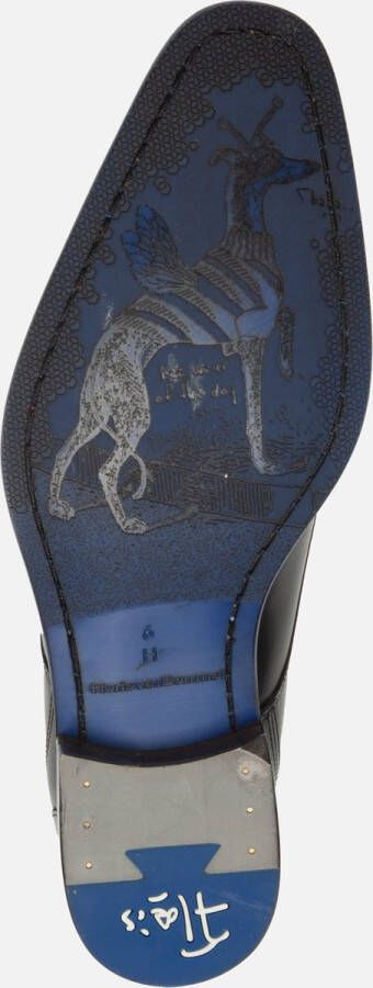 Floris van Bommel Veterschoenen zwart Leer