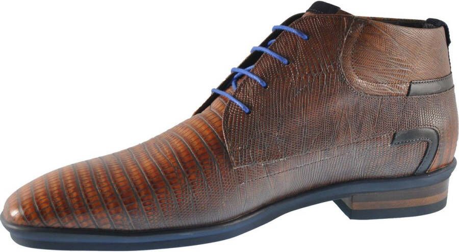 Floris van Bommel Vrouwen Slangenprint Cognac