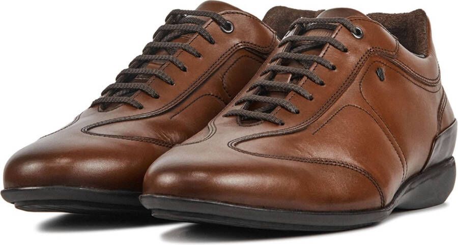 Van Bommel Sneakers Heren Lage sneakers Herenschoenen Leer SBM-10016 Cognac