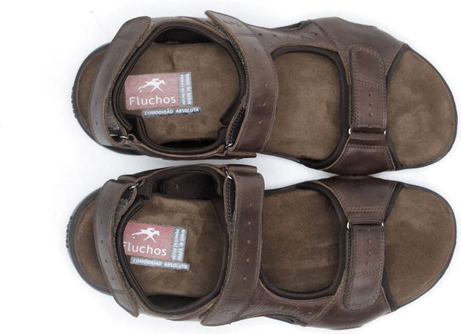 Fluchos Adhesive Strap Flat Sandals Brown Heren - Foto 4