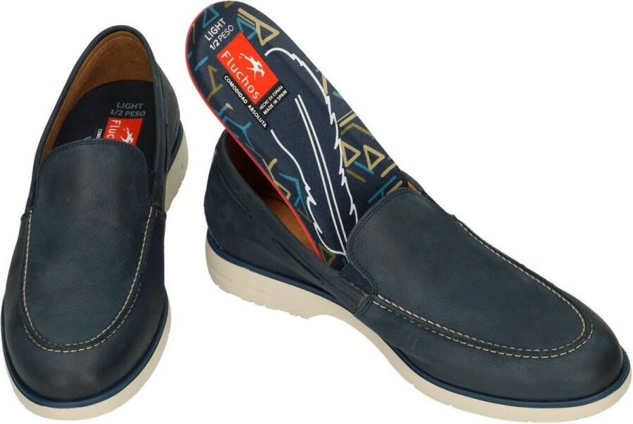 Fluchos -Heren blauw donker mocassins