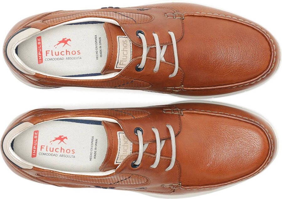 Fluchos -Heren cogna caramel casual schoenen