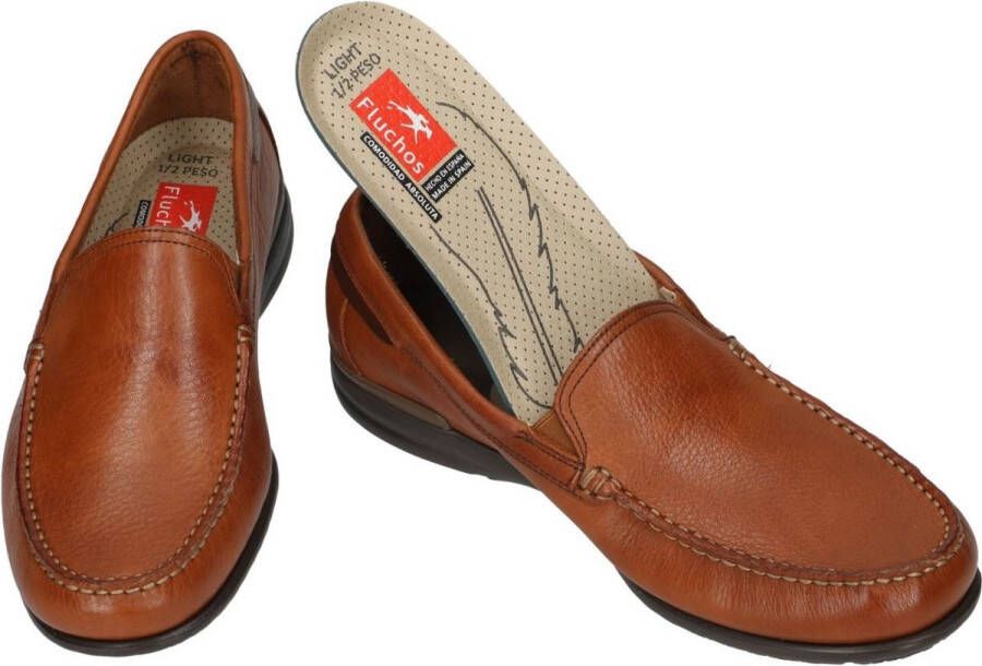 Fluchos -Heren cogna caramel mocassins