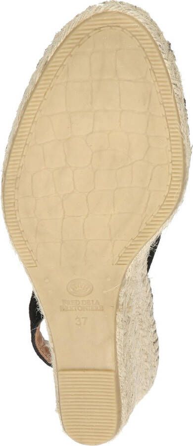 Fred de la Bretoniere 153010268 Espadrilles Met Sleehak Dames Zwart - Foto 8