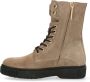 Fred de la Bretoniere 184010063 Veterboots Laarzen Met Veters Dames Taupe - Thumbnail 11