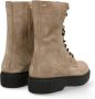 Fred de la Bretoniere 184010063 Veterboots Laarzen Met Veters Dames Taupe - Thumbnail 9