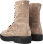 Fred de la Bretoniere 184010063 Veterboots Laarzen Met Veters Dames Taupe - Thumbnail 5