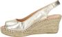 Fred de la Bretoniere 153010285 Espadrilles Met Sleehak Dames Goud - Thumbnail 7