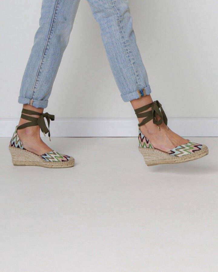 Fred de la Bretoniere Espadrilles Green color blocking