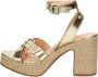 Fred de la Bretoniere FRS1445 Sandalen Hak Goudkleur - Thumbnail 5