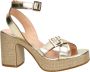 Fred de la Bretoniere FRS1445 Sandalen Hak Goudkleur - Thumbnail 6