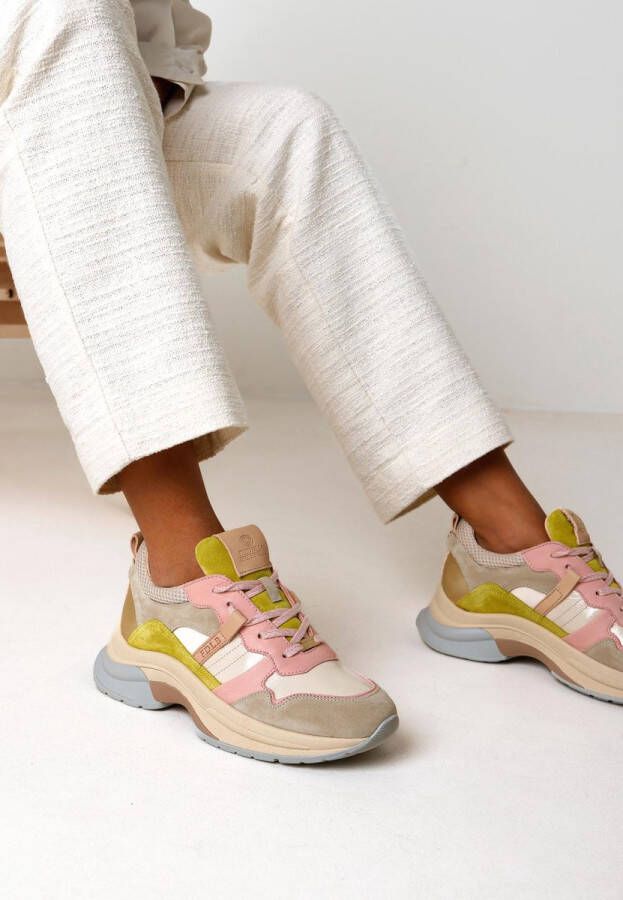 Fred de la Bretoniere Sneaker Kika-Li Multi Roze Limegroen