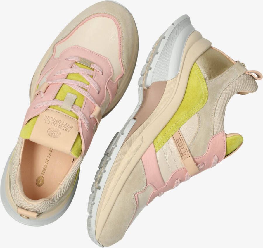 Fred de la Bretoniere Sneaker Kika-Li Multi Roze Limegroen