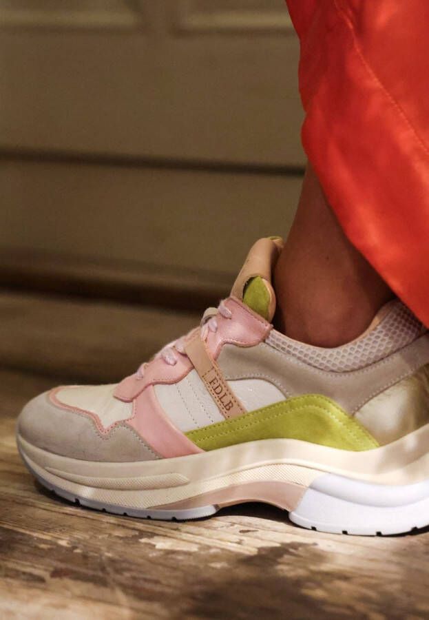 Fred de la Bretoniere Sneaker Kika-Li Multi Roze Limegroen