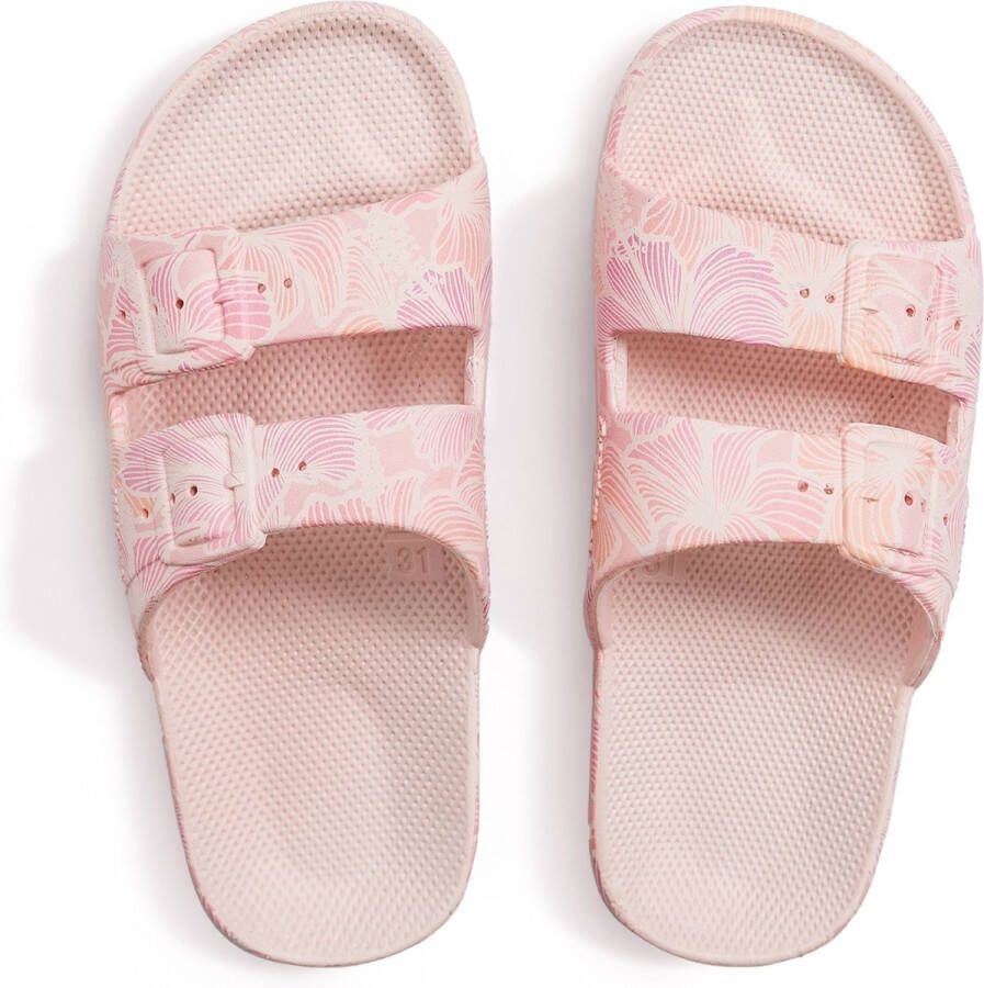 Freedom Moses Slippers Slides Vegan Aloha Rosa Roze