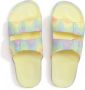 Freedom Moses Slippers Slides Vegan Flow Sugar Print Geel - Thumbnail 3