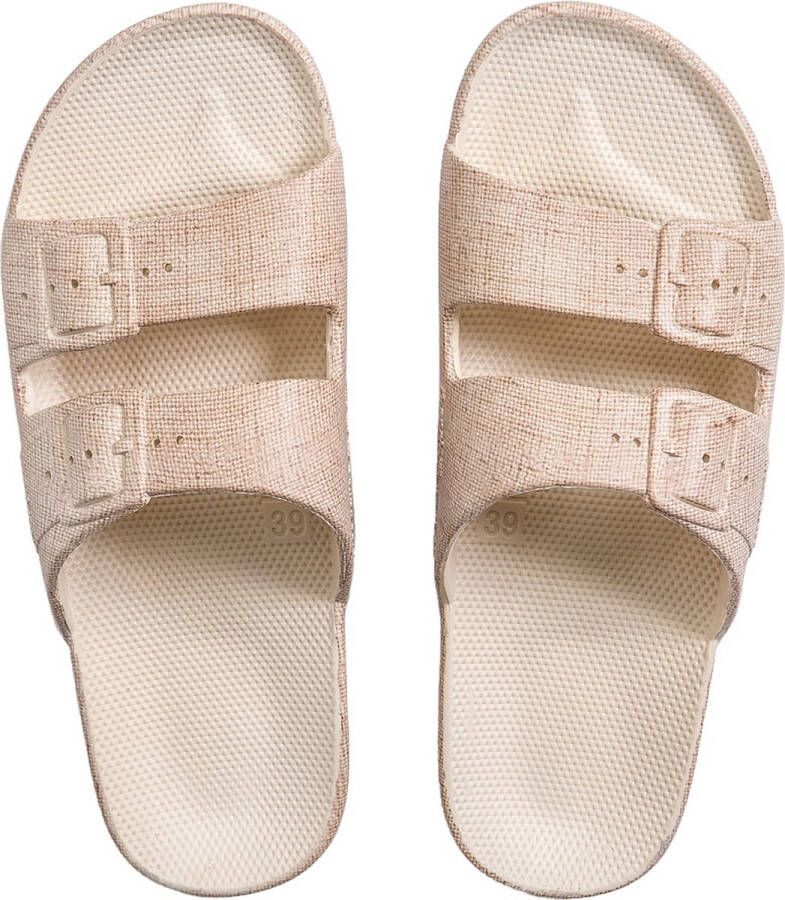Freedom Moses Slippers Slides Vegan Pai Stone Beige