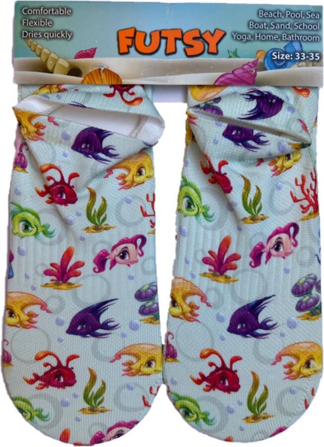 Futsy Fish Antislip Zwemsokken kind Zwemsloffen Waterschoenen - Foto 7