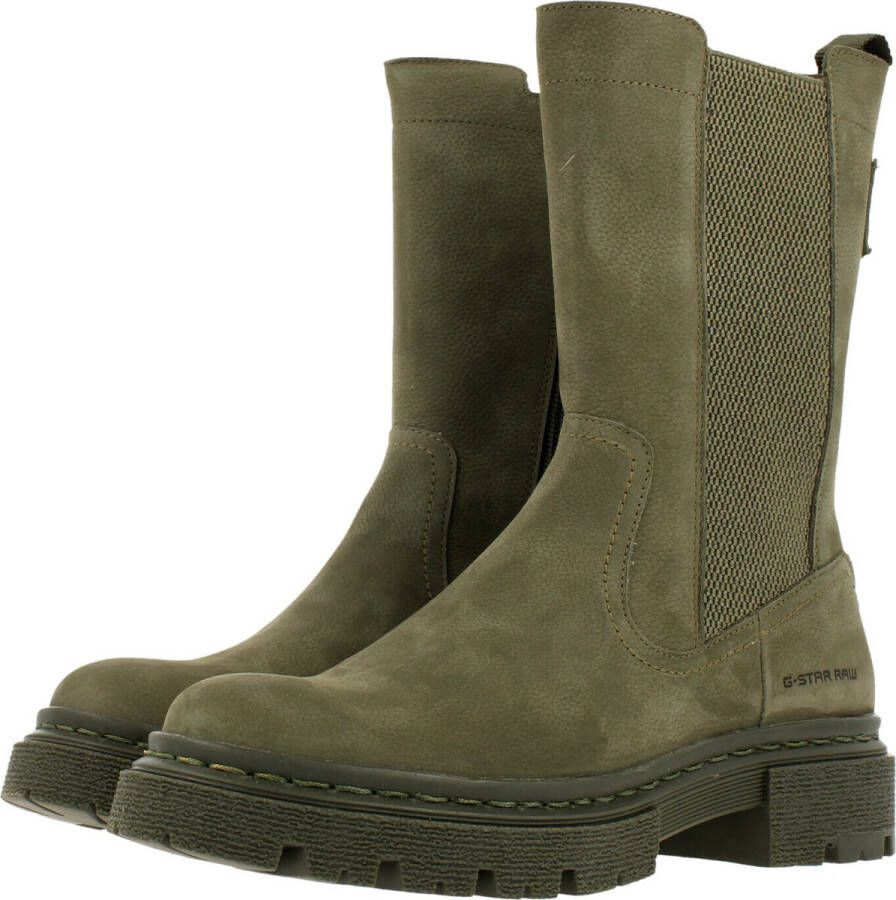 G-STAR Raw Kafey Hgh Chs Nub W Chelsea boots Enkellaarsjes Dames Groen