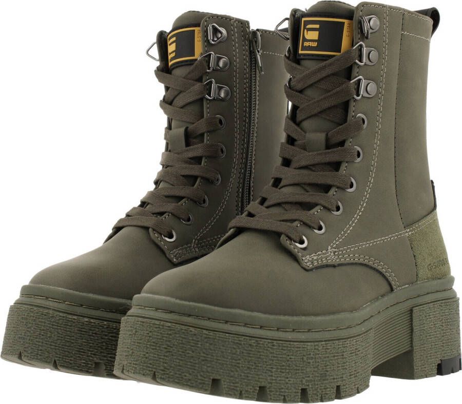 G-Star Raw Kafey Pfm Hgh Lace K Veterboots Laarzen Met Veters Meisjes Kids Groen