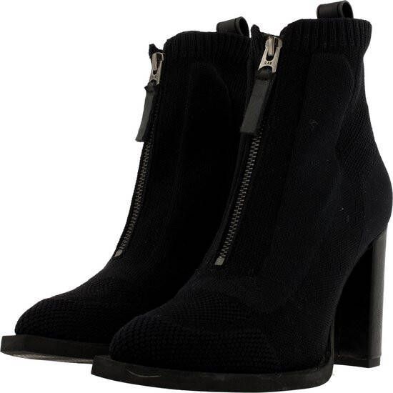 G-Star Gebreide enkellaars met blokhak en ritssluiting Black Dames - Foto 5