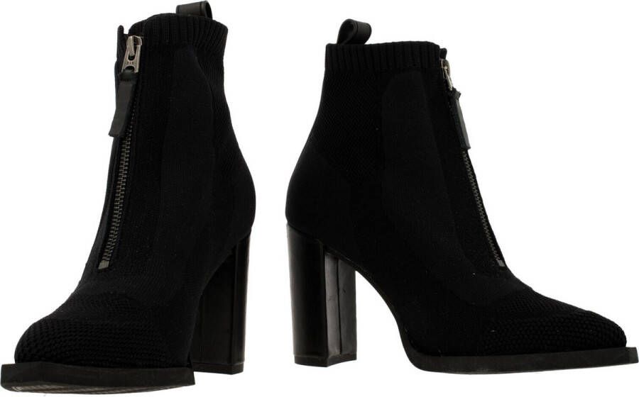 G-Star Gebreide enkellaars met blokhak en ritssluiting Black Dames - Foto 8