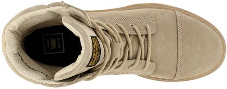 G-STAR Raw Noxer Hgh Nub W Veterboots Laarzen Met Veters Dames Camel