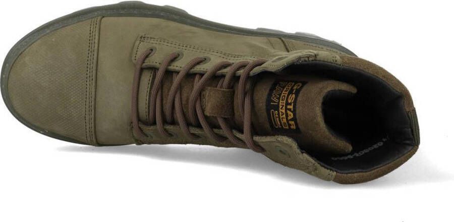 G-Star RAW Noxer Hgh Nub W Veterboots Laarzen Met Veters Dames Groen