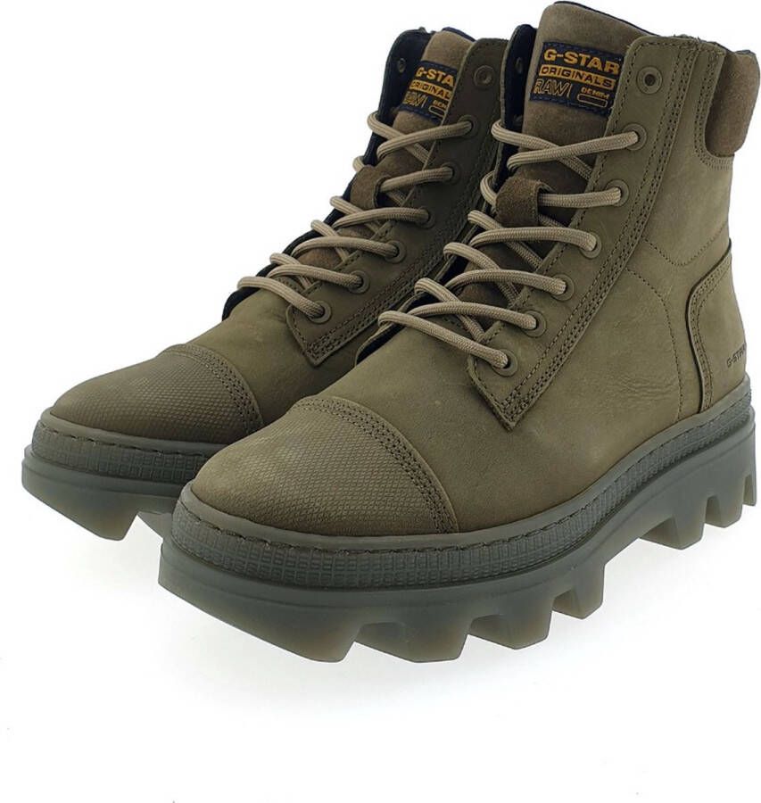G-Star RAW Noxer Hgh Nub W Veterboots Laarzen Met Veters Dames Groen