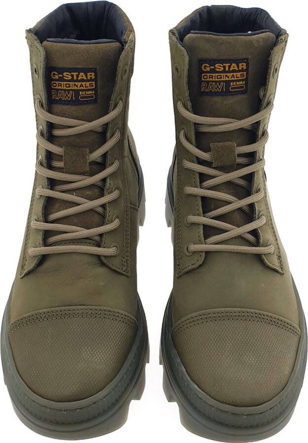 G-Star RAW Noxer Hgh Nub W Veterboots Laarzen Met Veters Dames Groen