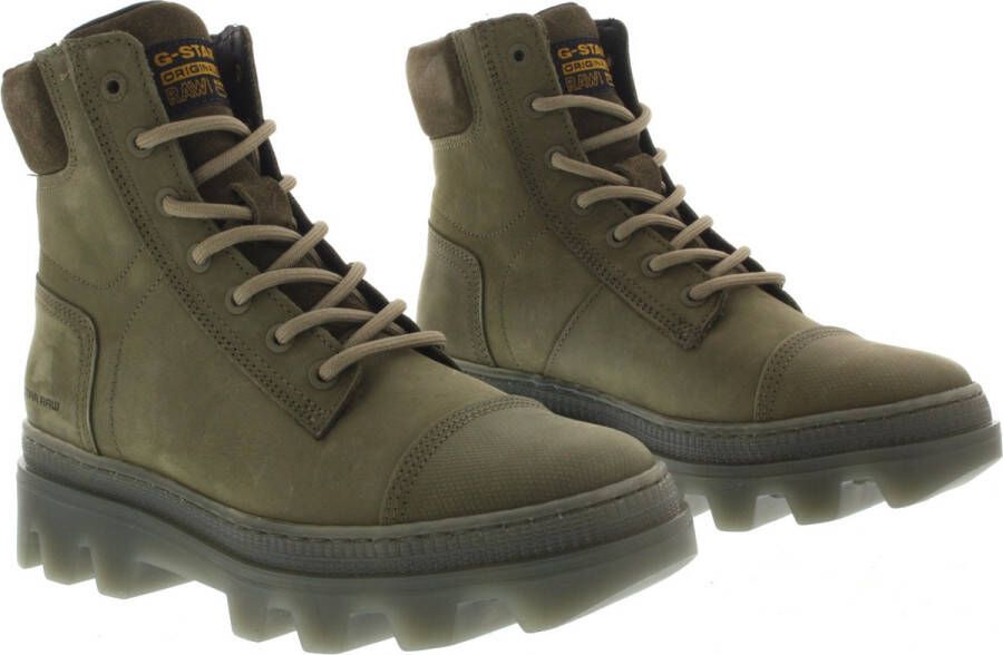 G-Star RAW Noxer Hgh Nub W Veterboots Laarzen Met Veters Dames Groen