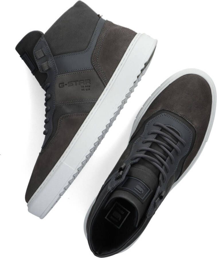 G-STAR Raw Rocup Ii Mid Lea M Hoge sneakers Leren Sneaker Heren Grijs