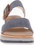 Gabor Blauwe Suède Sandalen Klittenbandsluiting Blue Dames - Thumbnail 6
