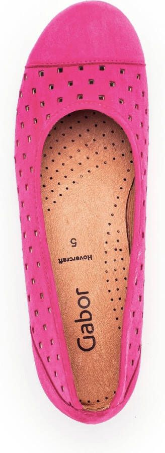 Gabor Moderne Zomer Suede Ballerina Pink Dames - Foto 5