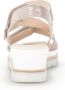 Gabor Gouden Suède Sandalen Velcro Sluiting Beige Dames - Thumbnail 7