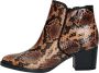 Gabor Whisky Bruine Reptiel Look Enkellaars Multicolor Dames - Thumbnail 8