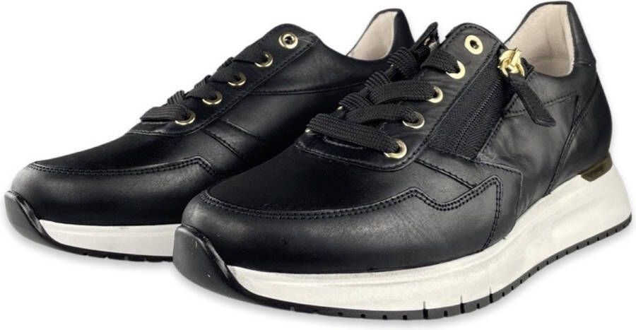 Gabor 448.1 Lage sneakers Leren Sneaker Dames Zwart