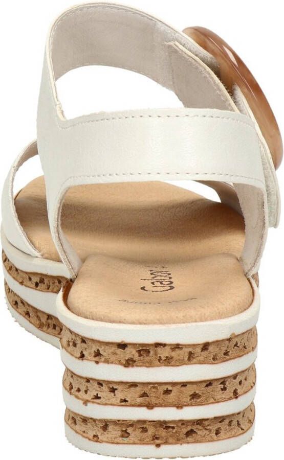 Gabor Beige Leren Sandalen Comfortabele Ronde Vorm Beige Dames - Foto 6