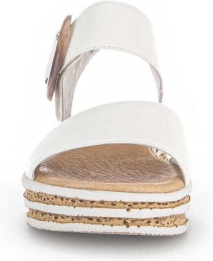 Gabor Beige Leren Sandalen Comfortabele Ronde Vorm Beige Dames - Foto 14