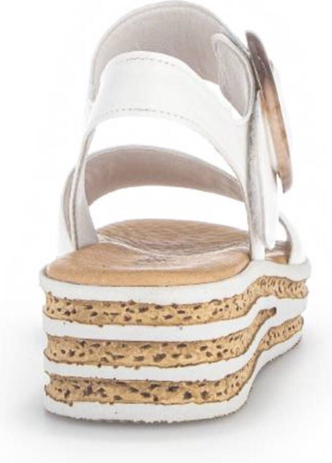 Gabor Beige Leren Sandalen Comfortabele Ronde Vorm Beige Dames - Foto 15