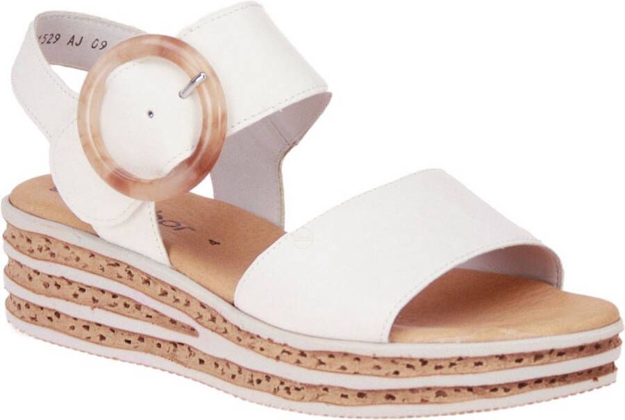 Gabor Beige Leren Sandalen Comfortabele Ronde Vorm Beige Dames - Foto 8