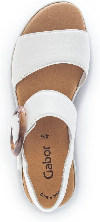 Gabor Beige Leren Sandalen Comfortabele Ronde Vorm Beige Dames - Foto 10