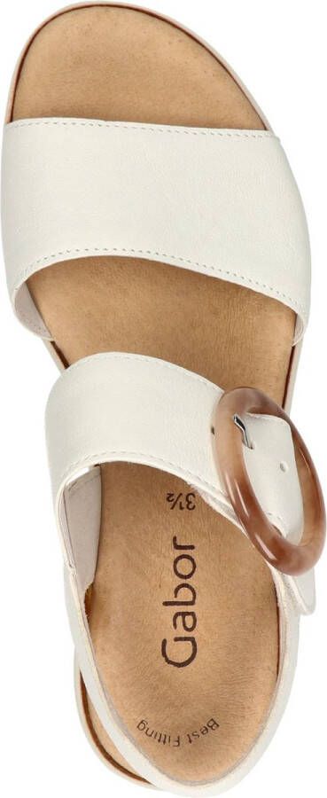 Gabor Beige Leren Sandalen Comfortabele Ronde Vorm Beige Dames - Foto 11