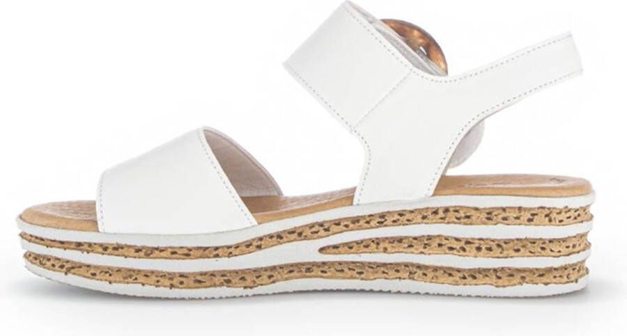 Gabor Beige Leren Sandalen Comfortabele Ronde Vorm Beige Dames - Foto 12