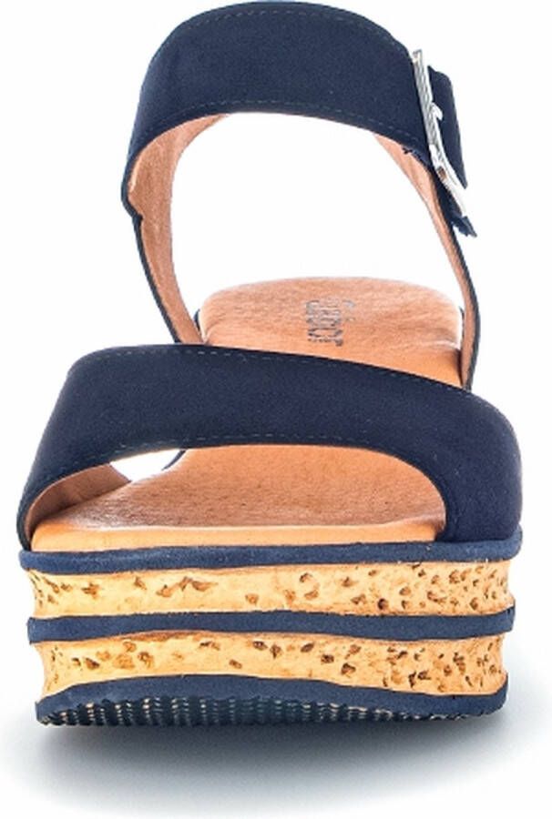 Gabor 651 Sandalen Met Sleehak Dames Blauw