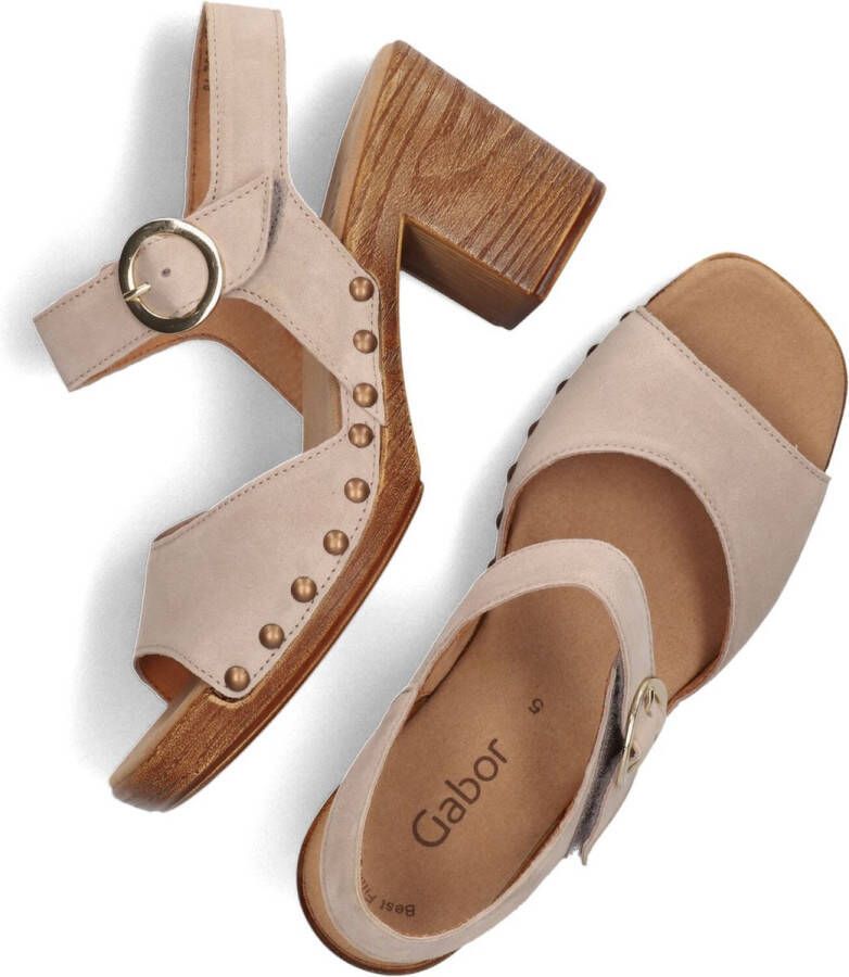 GABOR Sandalen Dames 753.1 Maat: 38 5 Materiaal: Suède Kleur: Beige - Foto 2