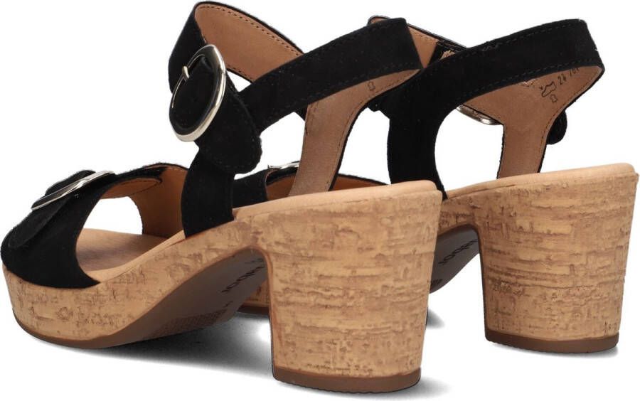 Gabor Verhoog je stijl met zwarte suède hoge hak sandalen Black Dames